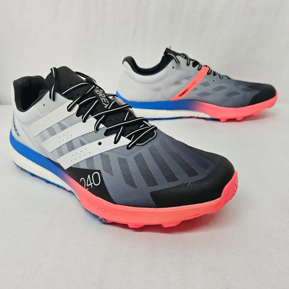 Adidas Terrex Speed Ultra Trail Running Shoes GZ8920 Grey Blue Red Men Size 10.5 Adidas Terrex Speed Ultra 240 Trail Running | Mercari main image 4